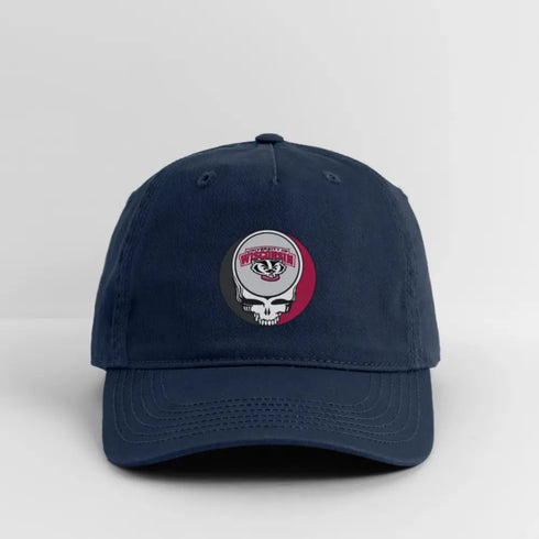 University of Wisconsin Grateful Dead Stealie Dad Hat - navy