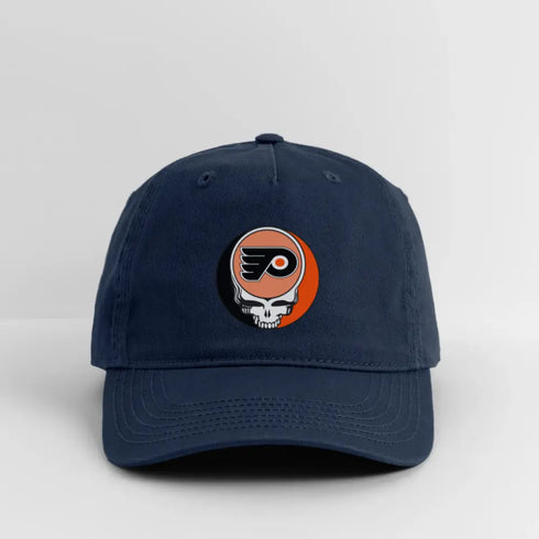 Philadelphia Flyers Grateful Dead Stealie Dad Hat - navy