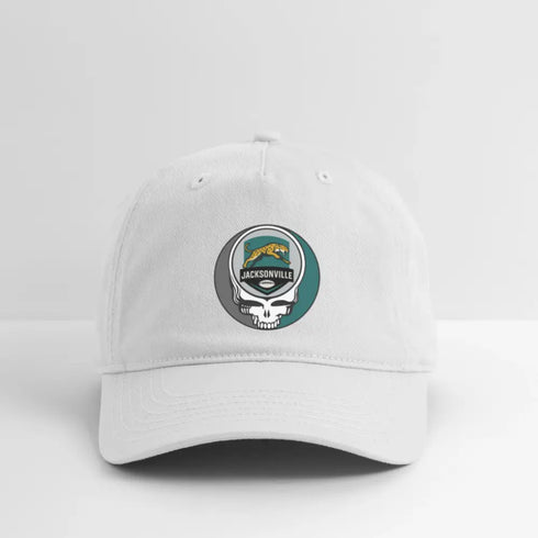 Jacksonville Jaguars Grateful Dead Stealie Dad Hat - white