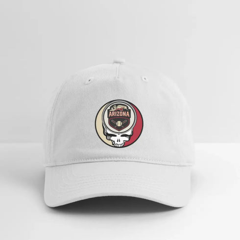 Arizona Diamondbacks Grateful Dead Stealie Dad Hat - white