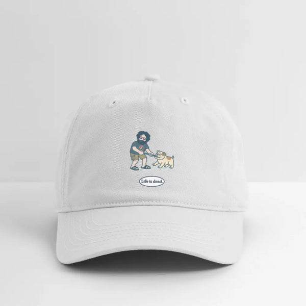 Life is dead. Jerry and Frank are Tuggin' Grateful Dead Stealie Dad Hat - white