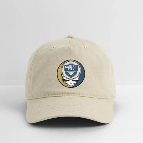 Kansas City Royals Grateful Dead Stealie Dad Hat - khaki