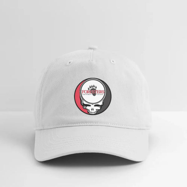 Lake Forest College Grateful Dead Stealie Dad Hat - white