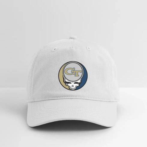 Georgia Tech Grateful Dead Stealie Dad Hat - white