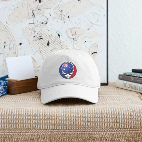 2026 Australia World Cup Grateful Dead Stealie Dad Hat - white