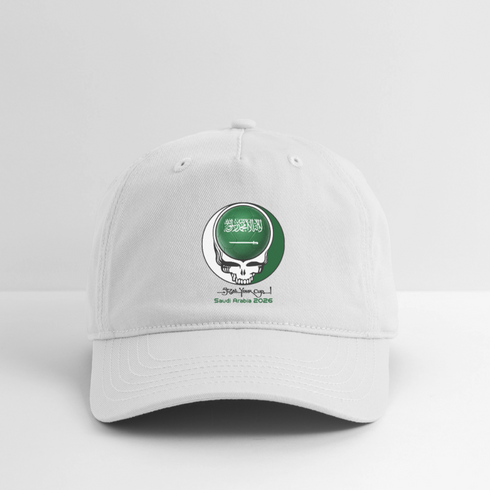 2026 Saudi Arabia World Cup Grateful Dead Stealie Dad Hat - white