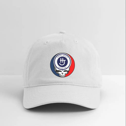 Happy Jack's Stealie Grateful Dead Dad Hat - white