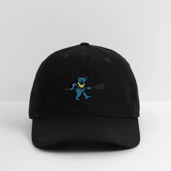 Lax Bear Grateful Dead Stealie Dad Hat - black