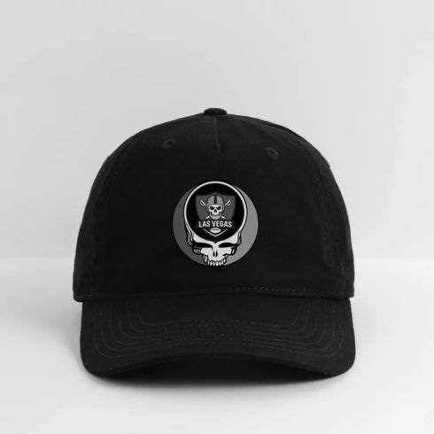 Las Vegas Raiders Grateful Dead Stealie Dad Hat - black