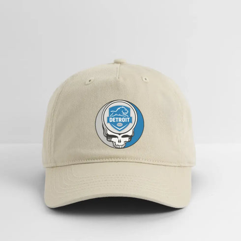 Detroit Lions Grateful Dead Stealie Dad Hat - khaki