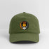 Pumpkin Racing Stealie Grateful Dead Dad Hat - olive green