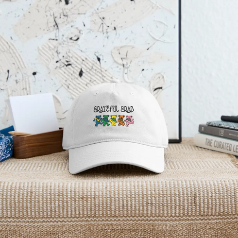 Grateful Grad Hat - white