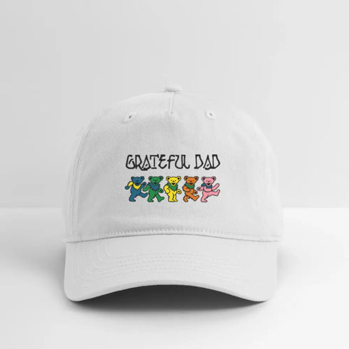 Grateful Dad Dancing Bears Dad Hat - white