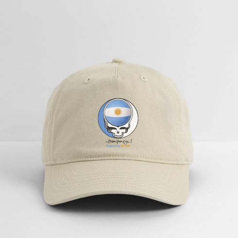 2026 Argentina World Cup Grateful Dead Stealie Dad Hat - khaki