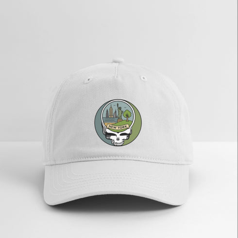 New York Stealie Grateful Dead Dad Hat - white