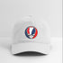 Vermont Map Stealie Grateful Dead Dad Hat - white