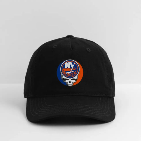 New York Islanders Grateful Dead Stealie Dad Hat - black