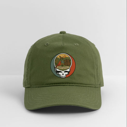 Kentucky Stealie Grateful Dead Dad Hat - olive green