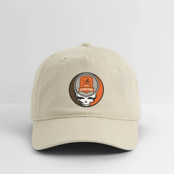 Cleveland Browns Stealie Grateful Dead Stealie Dad Hat - khaki