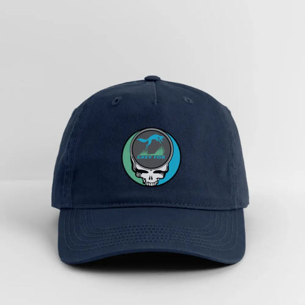Grey Fox Grateful Dead Stealie Dad Hat - navy