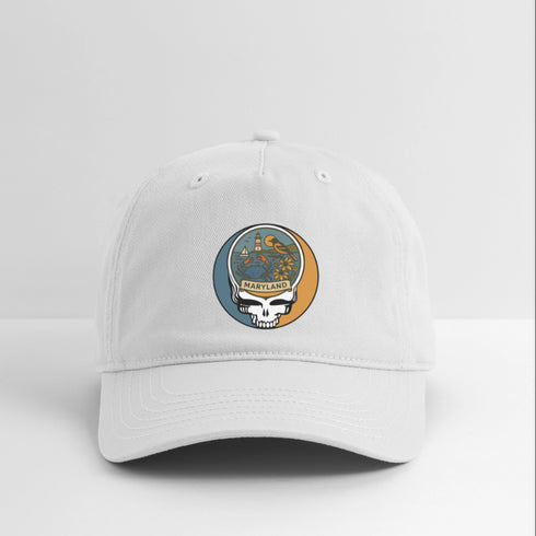 Maryland Stealie Grateful Dead Dad Hat - white