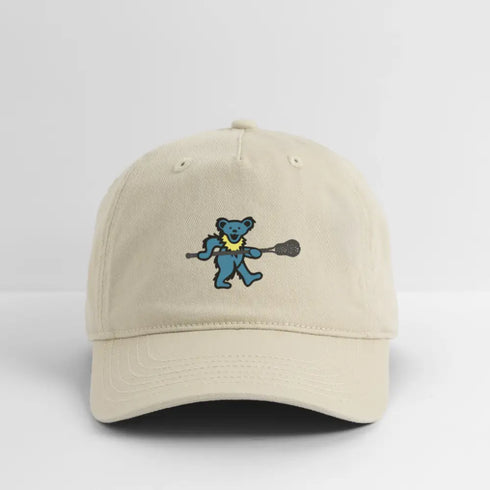 Lax Bear Grateful Dead Stealie Dad Hat - khaki