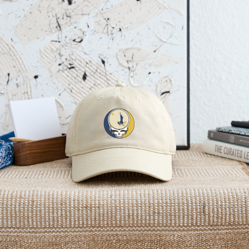 New York "Unofficial" State Flag Stealie Grateful Dead Dad Hat - khaki