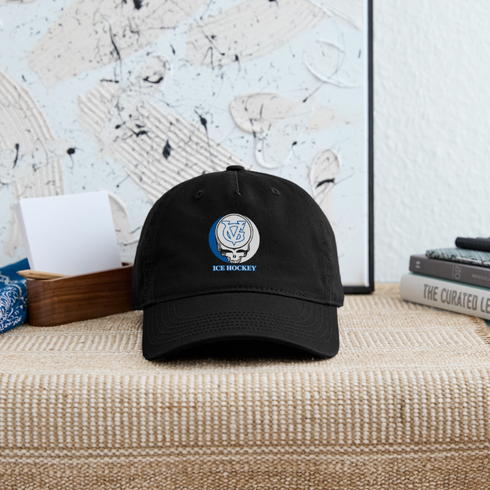 Custom Hockey Stealie Grateful Dead Dad Hat (69) - black