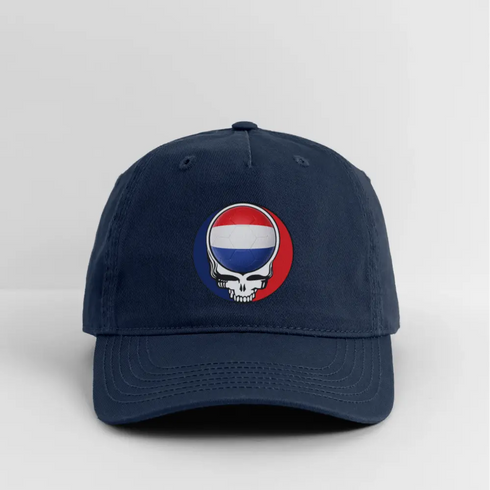 2026 Netherlands World Cup Grateful Dead Stealie Dad Hat - navy