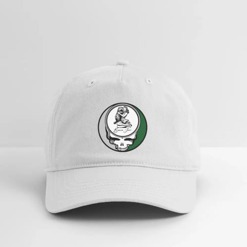 Beaver Jam Stealie Grateful Dead Dad Hat - white