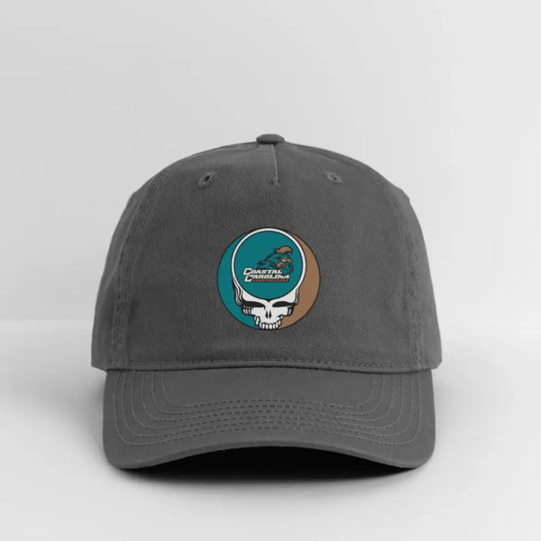Coastal Carolina University Grateful Dead Stealie Dad Hat - charcoal