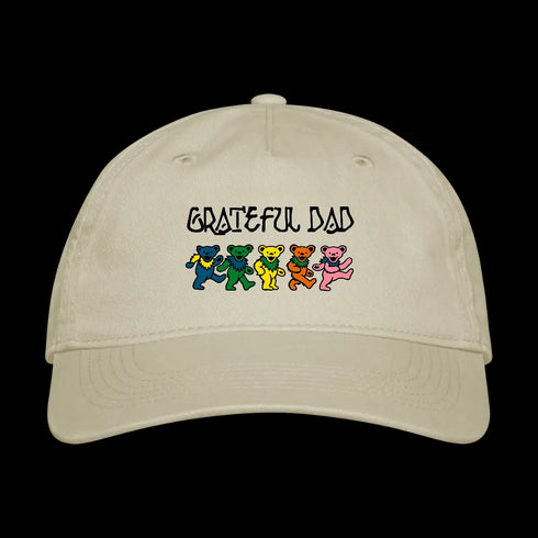Grateful Dad Dancing Bears Dad Hat - khaki