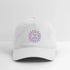 Life is dead. Red & Blue TieDye Sunburst Grateful Dead Stealie Dad Hat - white
