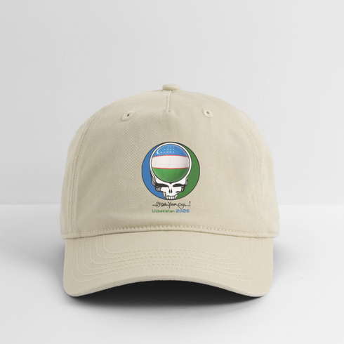 2026 Uzbekistan World Cup Grateful Dead Stealie Dad Hat - khaki