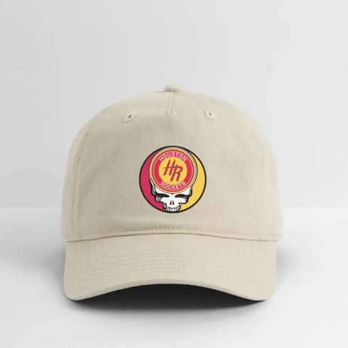 Houston Rockets Grateful Dead Stealie Dad Hat - khaki