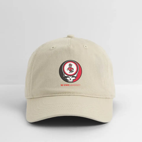NC State Grateful Dead Stealie Dad Hat - khaki