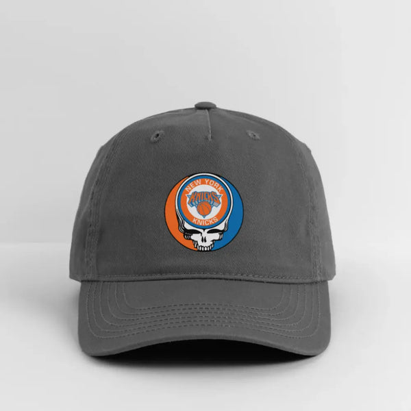 New York Knicks Grateful Dead Stealie Dad Hat - charcoal