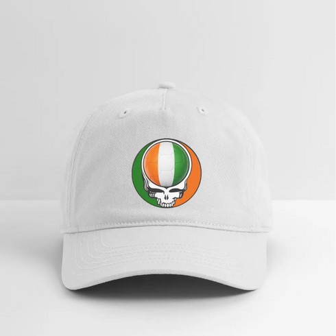 2026 Cรดte dโIvoire World Cup Grateful Dead Stealie Dad Hat - white