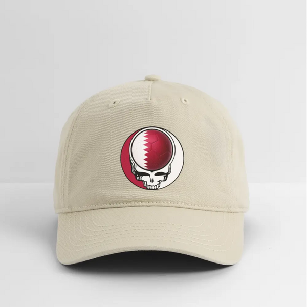 2026 Qatar World Cup Grateful Dead Stealie Dad Hat - khaki