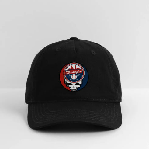 Washington Nationals Grateful Dead Stealie Dad Hat - black