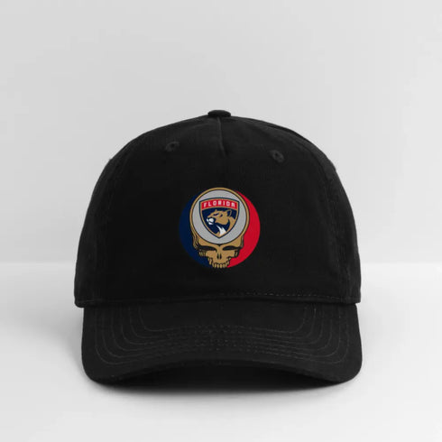 Florida Panthers Stealie Grateful Dead Stealie Dad Hat - black