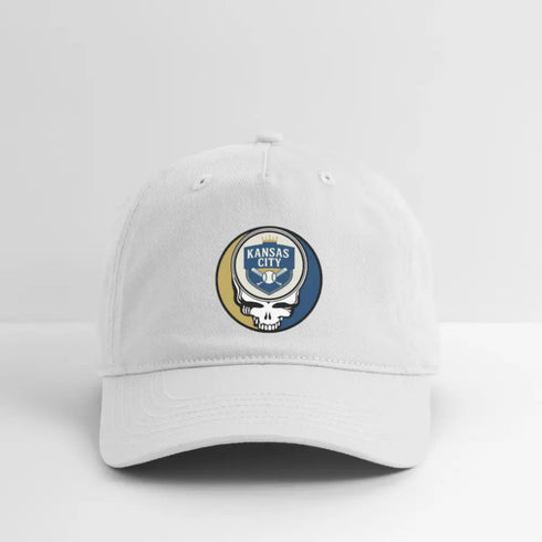 Kansas City Royals Grateful Dead Stealie Dad Hat - white