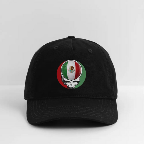 2026 Mexico World Cup Grateful Dead Stealie Dad Hat - black