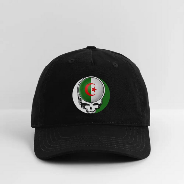 2026 Algeria World Cup Grateful Dead Stealie Dad Hat - black