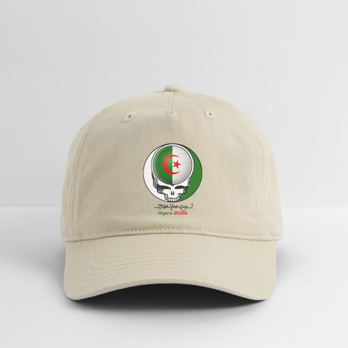 2026 Algeria World Cup Grateful Dead Stealie Dad Hat - khaki