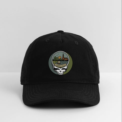 Connecticut Stealie Grateful Dead Dad Hat - black