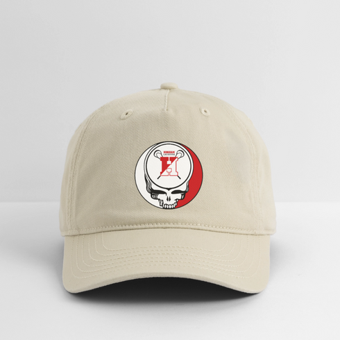 Hingham Lacrosse Grateful Dead Stealie Dad Hat - khaki