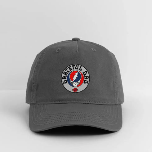 Grateful Dad Steal Your Face Dad Hat - charcoal