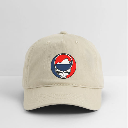 Virginia Map Stealie Grateful Dead Dad Hat - khaki