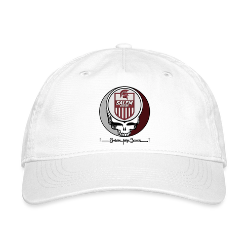 Custom Salem Soccer Stealie Grateful Dead Dad Hat - white